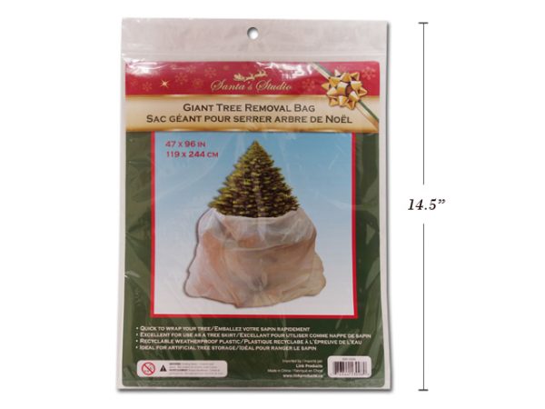 Christmas White Giant Tree Removal Bag / Tree Skirt ~ 47″ x 96″
