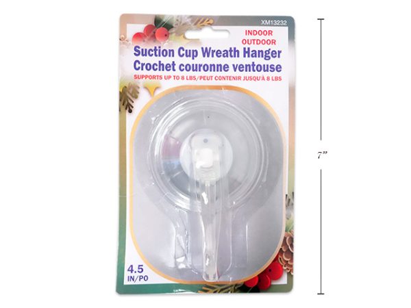 Christmas Lever-Lock Suction Wreath Hanger ~ 1 per pack