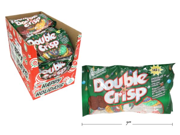 Christmas Double Crisp Chocolate Discs – Foil Covered ~ 142g bag
