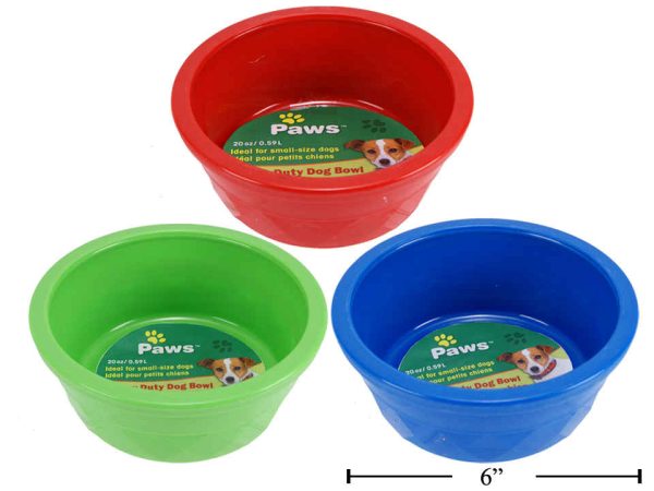 Heavy Duty Plastic Pet Bowl ~ 20oz