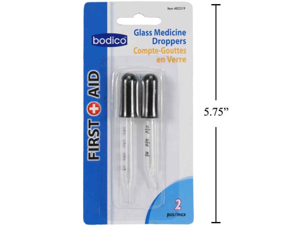 Bodico Glass Medicine Droppers ~ 2 per pack