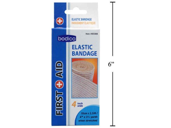 Bodico Elastic Bandage ~ 4″ x 3-1/2yards (10cm x 2.5M) when stretched