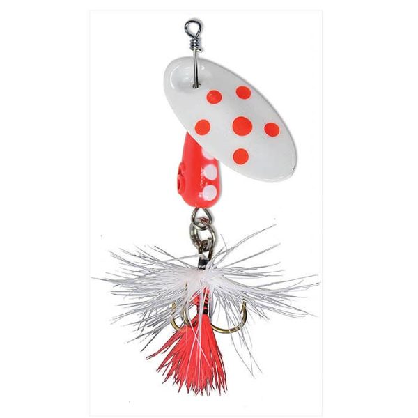 Panther Martin Lure – Size 2 ~ Spotted Fly White Red