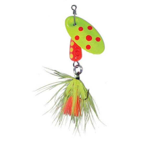 Panther Martin Lure – Size 4 ~ Spotted Fly Fluorescent Yellow & Fluorescent Red