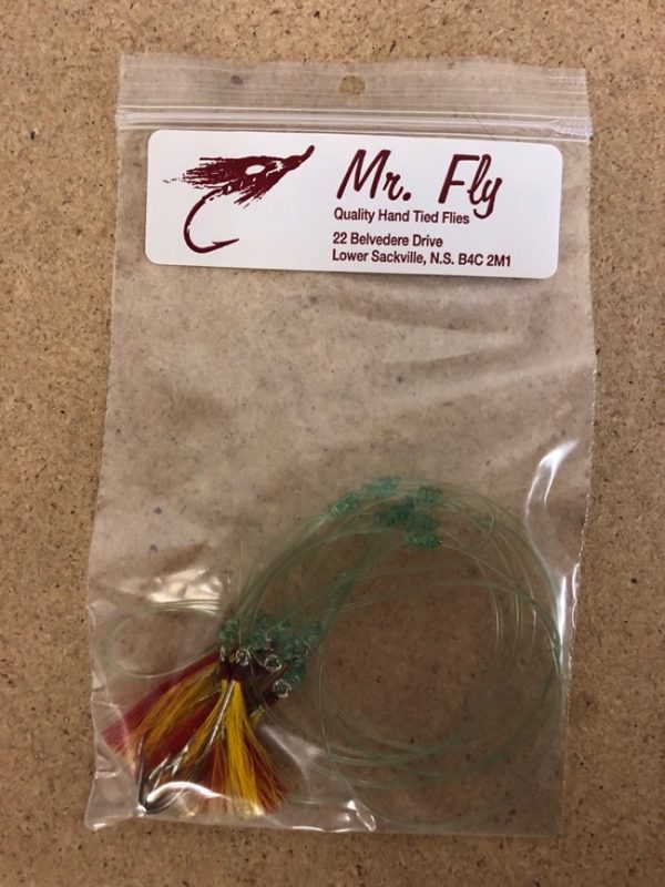 Mr Fly Mackerel Rigs – RED/YELLOW ~ 6 per string