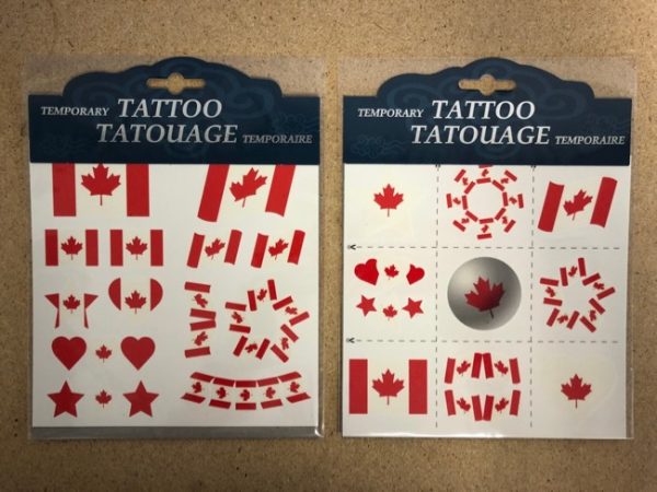 Canada Flag Temporary Tattoos