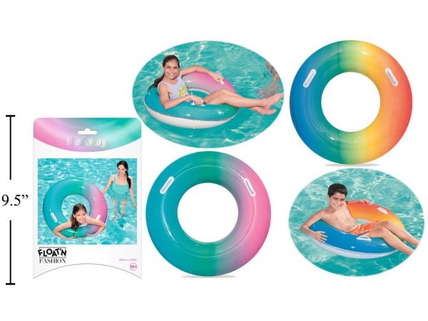 36″ Rainbow Colored Inflatable Swim Ring {36126}