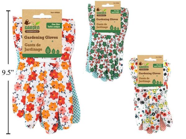 Printed Garden Gloves with Grip Dots