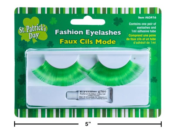 St. Patrick’s Day Green Eyelashes with Glue