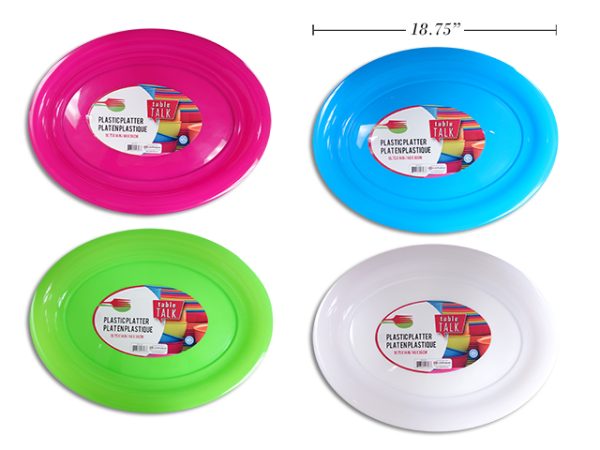 Platter Colored Oval Platter ~ 18-3/4″