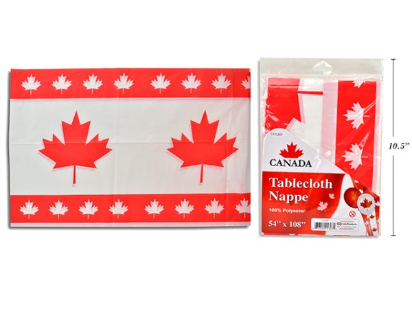Canada Plastic Printed Tablecover ~ 54″ x 72″