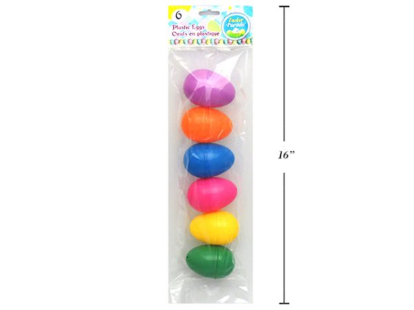 Easter Fillable Eggs – 3.25″ Neon ~ 6 per pack