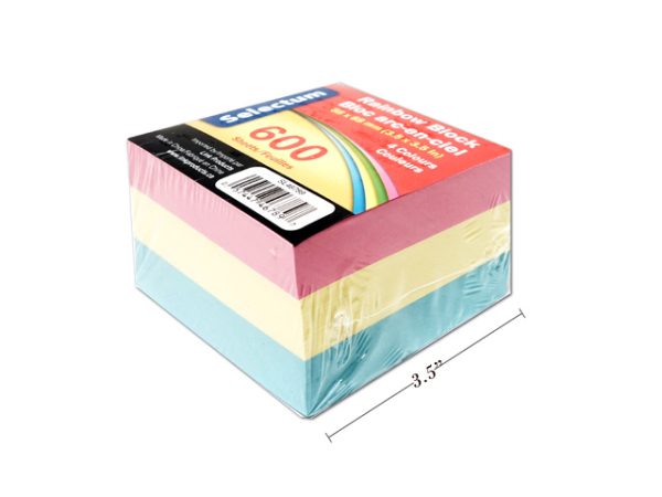 Selectum Rainbow Memo Cube ~ 600 sheets