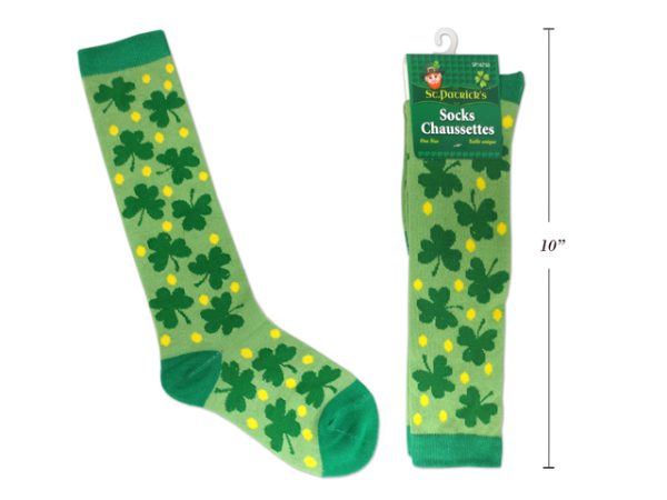 St. Patrick’s Day Polyester Shamrock Socks