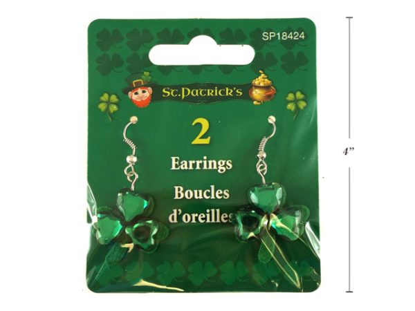 St. Patrick’s Day Shamrock Jewel Earrings
