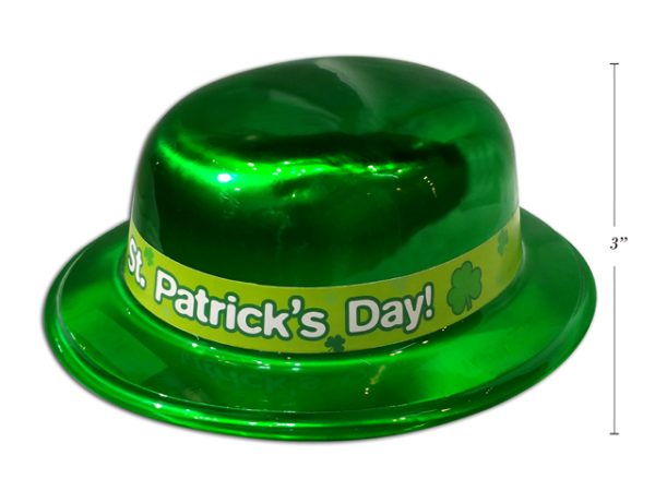 St. Patrick’s Day Metallic PVC Derby Hat