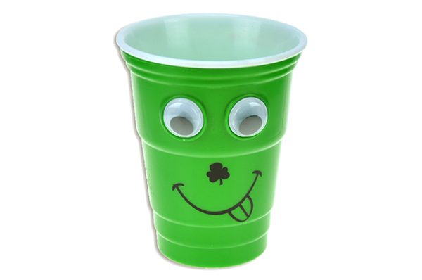 St. Patrick’s Day Reusable Hard Plastic Googly Eyes Cup