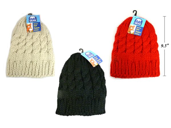 Ladies Cable Knit Beanie