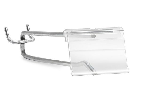 6″ Metal Scanner Peg Hook with 1.25″ x 2″ Tag Holder ~ 25 per bag