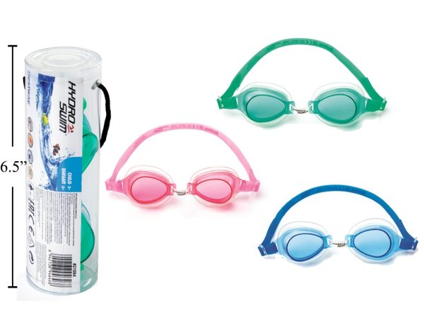 Hydro Swim Kid’s Lightening Swimmer Goggles in PVC Tube {21084}