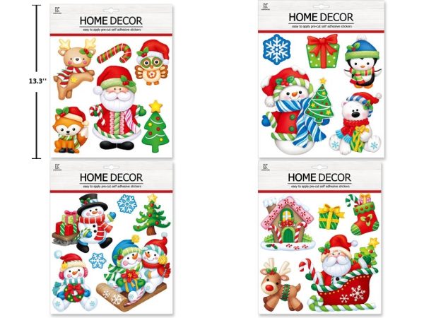 Christmas Wall Decor with Foil ~ 4 assorted