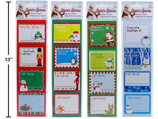 Christmas Kitchen Labels ~ 32 per pack
