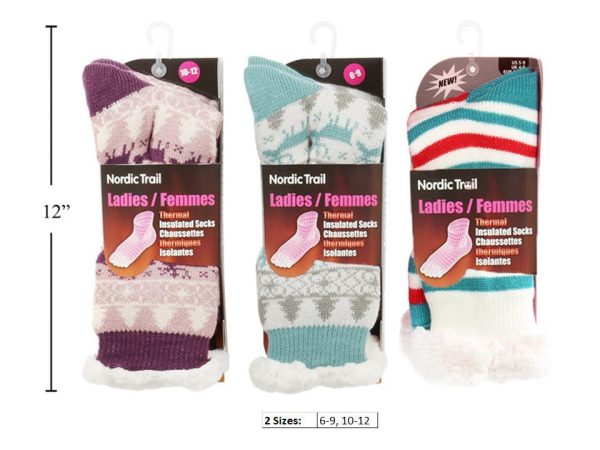 Ladies Heat Max Sherpa Lined Socks