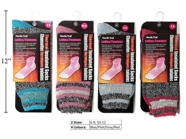 Ladies Heat Max Thermal Melange Socks