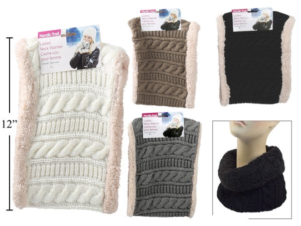 Ladies Cable Knit Double Sided Neck Warmer
