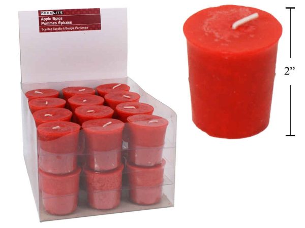 Deco Lite Scented Votive Candles – 24/display ~ Apple Spice