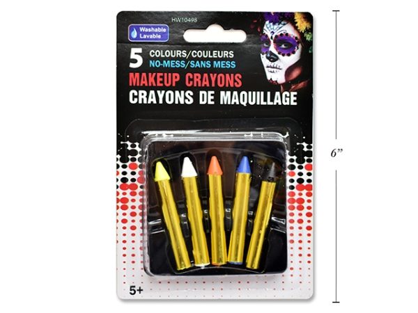 Halloween Large No-Mess Make-Up Crayons ~ 5 per pack