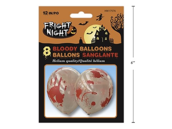 Halloween Bloody Balloons – 12″ ~ 8 per pack