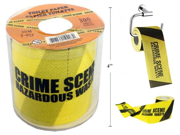 Halloween Printed Crime Scene Toilet Paper – 2-Ply ~ 300 sheets/roll