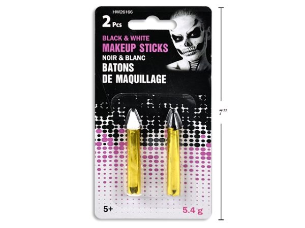 Halloween Black & White No-Mess Make-Up Crayons ~ 2 per pack