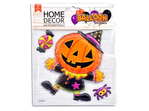Halloween 3D Foil Balloon Pumpkin Man Room Decor Sticker