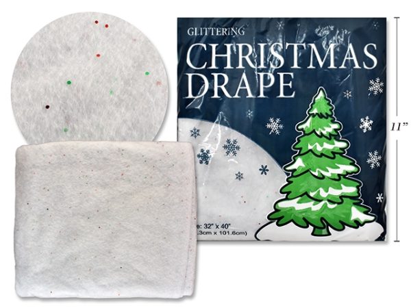 Christmas Snow Drape ~ 32″ x 40″