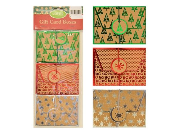 Christmas Craft w/Foil Hotstamp Gift Card Holders – 4.5″ w x 3.25″ h ~ 3 per pack