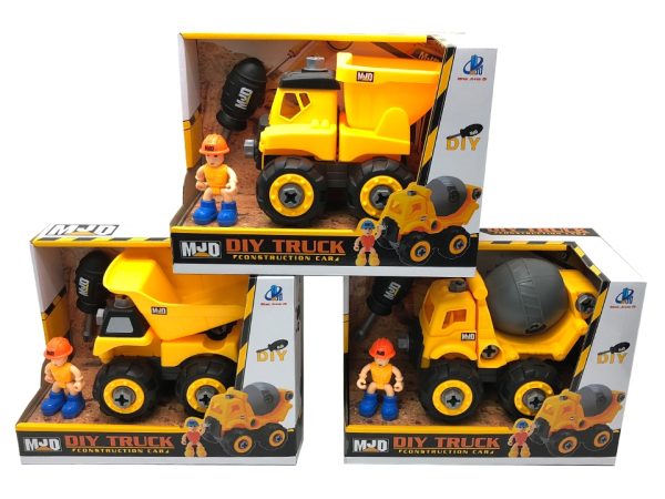 DIY Construction Truck with Screwdriver & Action Figure