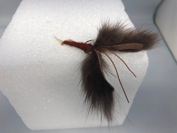 Brown with Rabbit Fur Strips Crawdad Flies