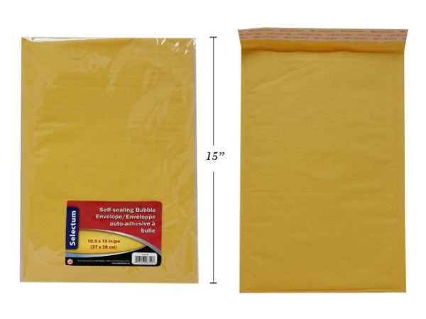 Selectum Kraft Peel-N-Seal Bubble Envelope ~ 10.5″ x 15″