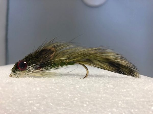 Olive Sculpin Muddler Minnow with Eyes