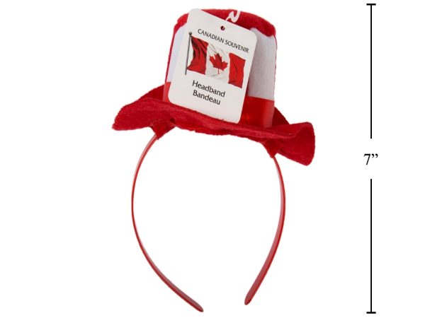 Canada Headband with Maple Leaf Top Hat