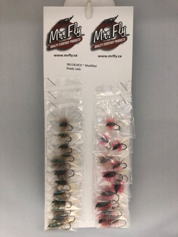 Modified Shady Lady, Brown or Orange Hackle, Salmon Bugs