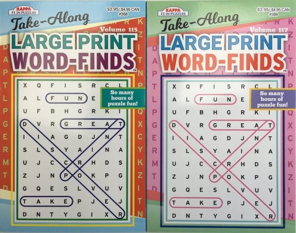 Take Along Large Print Word Find Puzzle Books ~ Digest Size