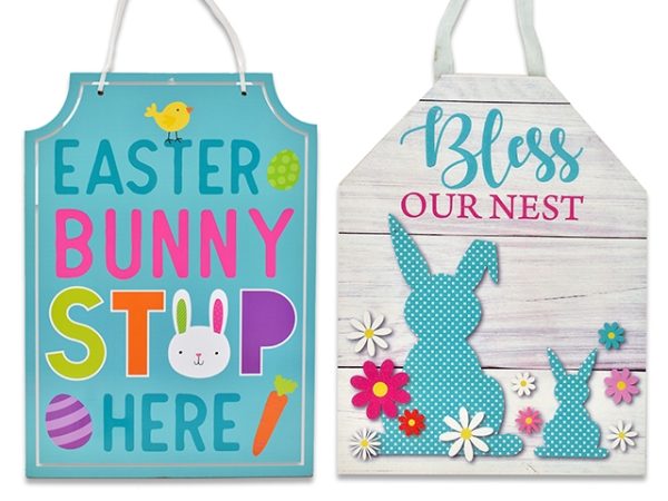 Easter MDF Plaque Hanging Decoration ~ 11-7/8″H x 7-7/8″W