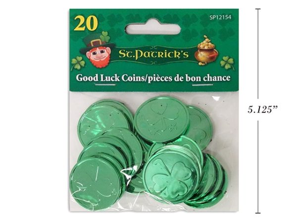 St. Patrick’s Day Good Luck Coins ~ 20 per pack
