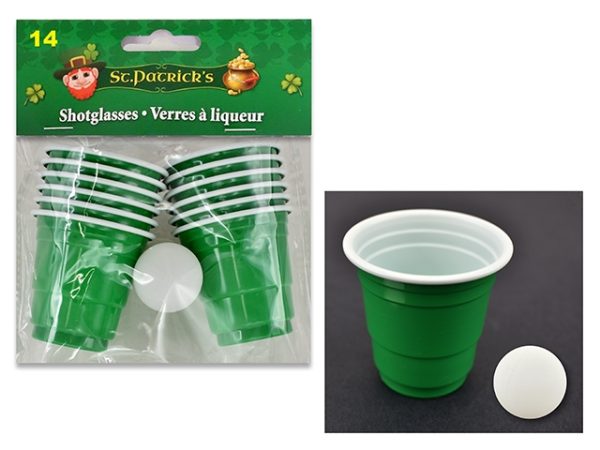 St. Patrick’s Day Green Shot Glass Beer Pong