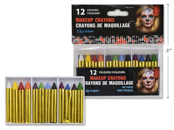 Halloween Make-Up Crayons ~ 12 colors per pack