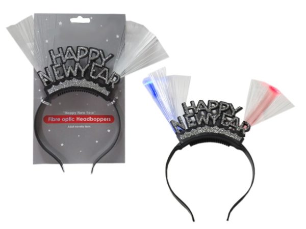 New Year’s LED Fibre Optic Happy New Year Glitter Headband