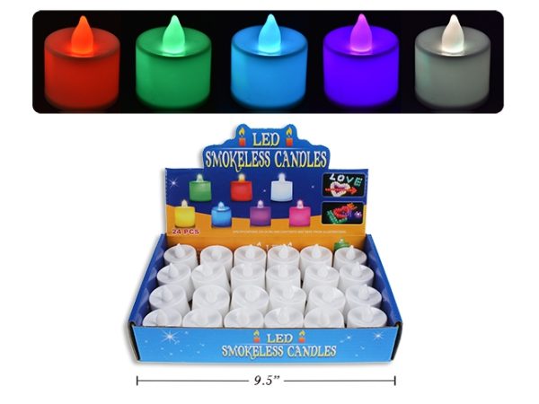 LED Color Changing Votive Candles ~ 24 per display